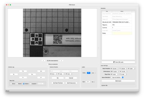 The PGS Scan control software